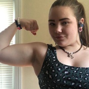 Teen muscle girl Fitness girl Ashley